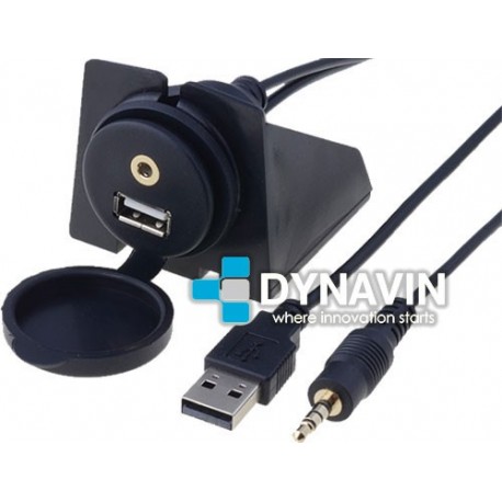 PROLONGADOR USB-JACK 3,5mm CON TAPA Y BASE (2m)