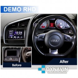 Instalar radio con Kit universal 2din CTKAU15L Pionner Car Play Audi R8 RS8 instalación pantalla CarPlay