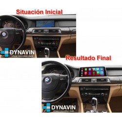 BMW Serie 5 F10, F11 pantalla táctil CIC 12,30" gps Android PX6 mandos del volante, usb, car play. Radio Profesional
						