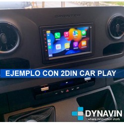Instalar radio con Kit universal 2din Pionner Car Play Mercedes Sprinter VS30 W907, W910 2019, 2020, 2021 Android Auto