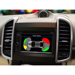 Kit de instalación radio pantalla 2din mandos del volante Dynavin Porsche Cayenne E2 2011 2013 2015 2017