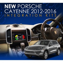 Kit de instalación radio pantalla 2din mandos del volante Dynavin Porsche Cayenne E2 2011 2013 2015 2017 
			 
			