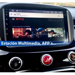 Pantalla Multimedia Dynavin-MegAndroid Android Auto CarPlay Fiat 500X 2012 2013 2014 2015 2016 2017 2018 2019 Uconn