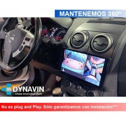 Pantalla Multimedia Dynavin-MegAndroid Android Auto CarPlay Nissan Qashqai J10 Connect1 2007, 2008, 2009, 2010