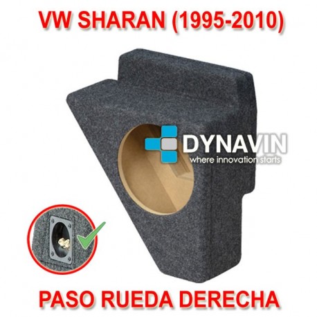 VW SHARAN (1995-2010) - CAJA ACUSTICA PARA SUBWOOFER ESPECÍFICA PARA HUECO EN EL MALETERO