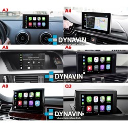 Dynavin Interface CarPlay Android Auto Cámara Trasera Audi A1 8X y Audi Q3 8U HN+ MMI 3G 2010 2012 2014 2016 2017 2018