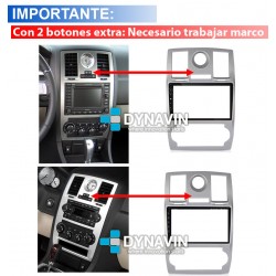 Soporte y marco fascia 2din 9DIN, 10DIN pantalla android car play Chrysler 300 2004, 2005, 2006, 2007, 2009, 2011, 2012