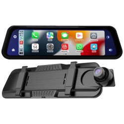 Retrovisor CarPlay Android Auto DVR Cámara con bluetooth manos libres, usb, sd, fm