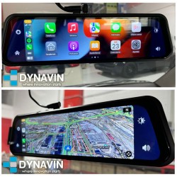 Retrovisor CarPlay Android Auto DVR Cámara con bluetooth manos libres, usb, sd, fm
						