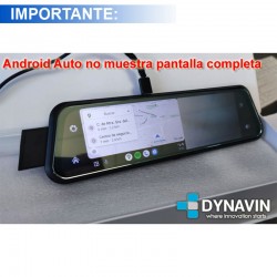 Retrovisor CarPlay Android Auto DVR Cámara con bluetooth manos libres, usb, sd, fm