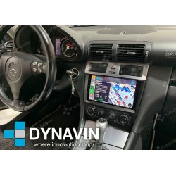 Pantalla Multimedia Dynavin-MegAndroid Android Auto CarPlay Mercedes Clase C W203, Mercedes CLK W209 2004 2005 2006 2007