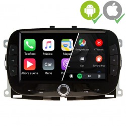 Pantalla Multimedia Dynavin-MegAndroid Android Auto CarPlay U-Connect gps car play Fiat 500 2015, 2016, 2017, 2018 
			 
			