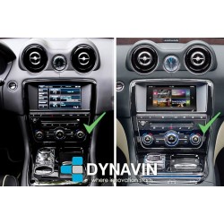 Pantalla multimedia Dynavin conversión climatizador analógico a kit digital Jaguar XJ, XJL, XJR de 2010 2012 2014 2016 2018 2020