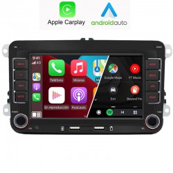Pantalla Android 2din gps 4quadcore 2/32GB. Cámara trasera CarPlay Android Auto VW RCD510, RCD310, RNS815, seat leon 
			 
			
