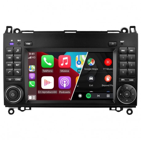 Radio 2din Android GPS Octacore 6GB RAM, 128GB ROM INAND FLASH. Android clase a W169, clase b W245, W447