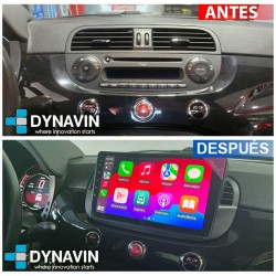 Pantalla Multimedia Dynavin-MegAndroid Android Auto CarPlay Fiat 500 (Typ 312) 2007 2008 2009 2010 2011 2012 2013 2014 2015