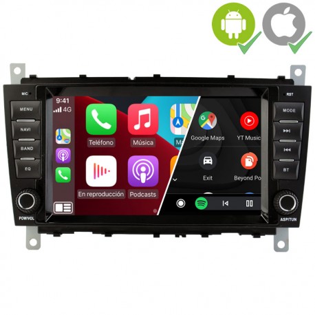 Radio 2din Android 13 GPS Octacore 64GB FLASH. Android car dvd Mercedes C W203 y restyling CLC, Sportcoupe, CLK W209