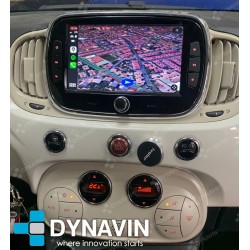 Pantalla Multimedia Dynavin-MegAndroid Android Auto CarPlay U-Connect gps car play Fiat 500 2015, 2016, 2017, 2018