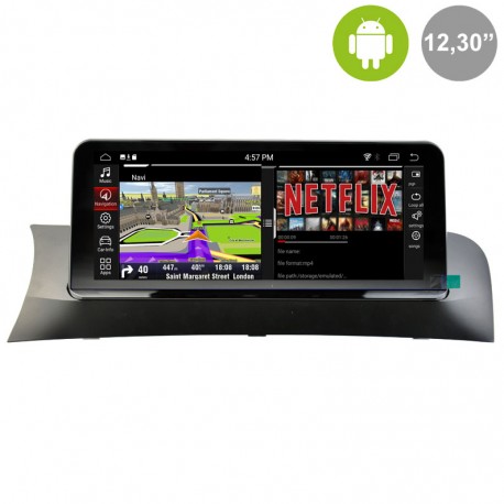 BMW X3 F25, BMW X4 F26 2010, 2011, 2012, 2013 pantalla táctil CIC 12,30" gps Android mandos del volante, usb, car play