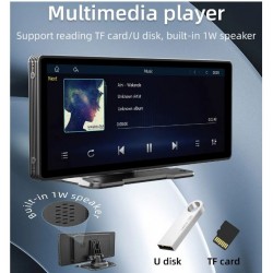 Comprar Monitor Multimedia CarPlay Android Auto Cámara con bluetooth manos libres, usb, sd, fm