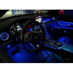 Instalación de iluminación ambiente LED en Mercedes C (W205) GLC (X253) 2015 2016 2017 2018 2019 2020