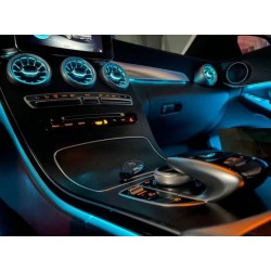Instalación de iluminación ambiente LED en Mercedes C (W205) GLC (X253) 2015 2016 2017 2018 2019 2020