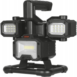 OSRAM LEDIL SPACE 1000 LEDinspect Flooder Spaceship, Foco LED portátil con 3 Cabezales Ajustables, Recargable