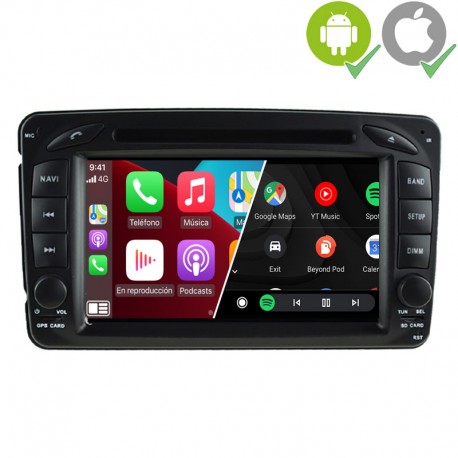 Pantalla Multimedia Dynavin-MegAndroid Android Auto CarPlay Mercedes C W203 pre-restyling, SportCoupe, CLK w209