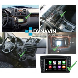 Pantalla Multimedia Dynavin-MegAndroid Android Auto CarPlay Mercedes C W203 pre-restyling, SportCoupe, CLK w209