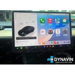 Dynavin Interface CarPlay Android Auto Cámara Trasera Tesla Model 3 Tesla Model Y 2017 2019 2020 2021 2022 2024