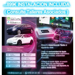 Dynavin Interface CarPlay Android Auto Cámara Trasera Tesla Model 3 Tesla Model Y 2017 2019 2020 2021 2022 2024
						