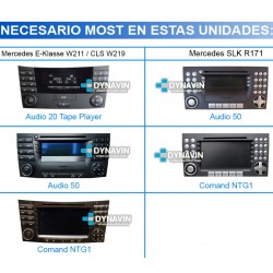 Pantalla Multimedia Dynavin-MegAndroid Android Auto CarPlay Mercedes SLK descapotable R171 2004 2005 2006 2007 2008 2009