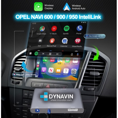 Dynavin Interface CarPlay Android Auto Cámara Trasera Opel Astra Insignia Meriva Mokka Zafira 2008 2009 2010 2011 2012