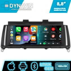 Pantalla Multimedia Linux Dynavin CarPlay Android Auto BMW X3 F25, BMW X4 F26 2014, 2015, 2016, 2017 
			 
			