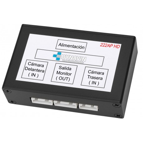 Interface para vision 360º tipo ojo de pez, buho entrada para dos camaras traseras, laterales y frontales pantalla de coche