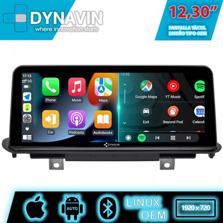 Pantalla Multimedia Linux Dynavin CarPlay Android Auto BMW X5 F15 y BMW X6 F16 2015 2016 2017 2018 2019