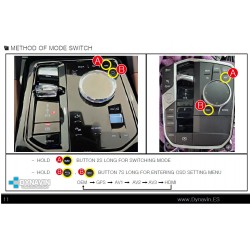 Interface de vídeo para cámara trasera y sensor de parking original PDC para BMW IDRIVE 8.0 ID8.5 2024 2025 2026 2027