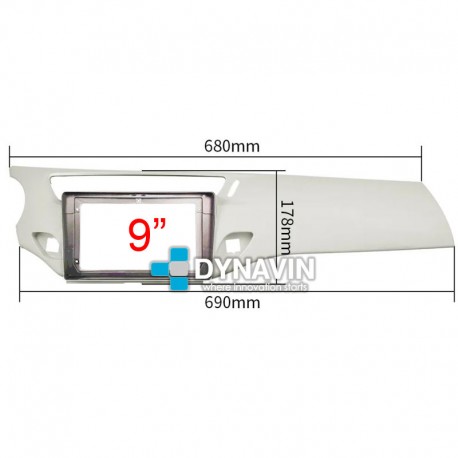 Soporte y marco fascia 2din 9DIN, 10DIN para pantalla android car play citroen c3, citroen ds3 2009, 2011, 2015, 2017, 2019