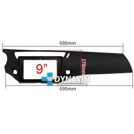 Soporte y marco fascia 2din 9DIN, 10DIN para pantalla android car play citroen c3, citroen ds3 2009, 2011, 2015, 2017, 2019