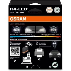 Pareja bombillas LED OSRAM NIGHT BREAKER LED SPEED H4 450
						