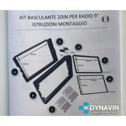 Marco adaptador 2din universal para pantallas android 9"