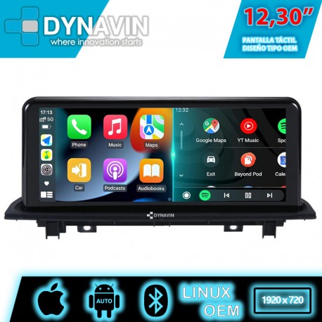 Pantalla Multimedia Linux Dynavin CarPlay Android Auto BMW X1 F48, F49 NBT EVO ID7 2018, 2019, 2020