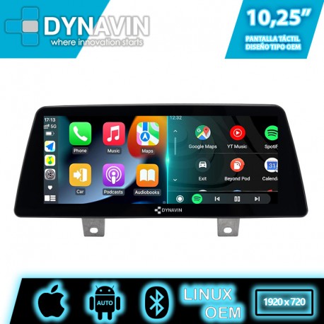 Pantalla Multimedia Linux Dynavin CarPlay Android Auto BMW Serie 5 G30 G31 G38 sistema BMW EVO 2018 2019 2020 2021 2022