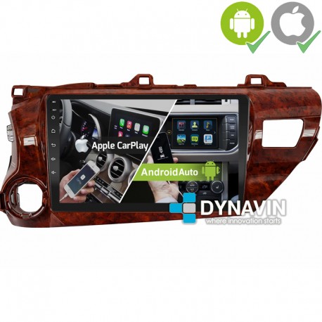 Pantalla Multimedia Dynavin-MegAndroid Android Auto CarPlay Toyota Hilux 2016 2018 2020 2022