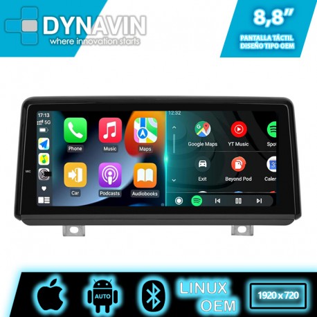 Pantalla Multimedia Linux Dynavin CarPlay Android Auto BMW F22 F45