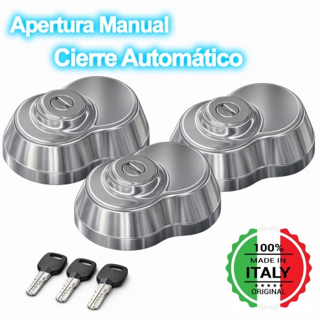 Cerradura de seguridad Steel Covers Serie A Cerradura de Seguridad para vehículos, Inox, Triple