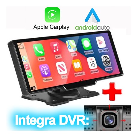 Comprar Monitor Multimedia CarPlay Android Auto DVR Cámara con bluetooth manos libres, usb, sd, fm