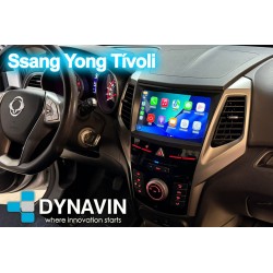 Soporte y marco fascia 2din 9DIN, 10DIN para pantalla android car play Ssang Yong Tivoli 2015 2017 2019 2021
						