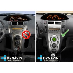 Pantalla Multimedia Dynavin-MegAndroid Android Auto CarPlay Toyota Yaris 2 XP90 2005 2006 2007 2008 2009 2011
