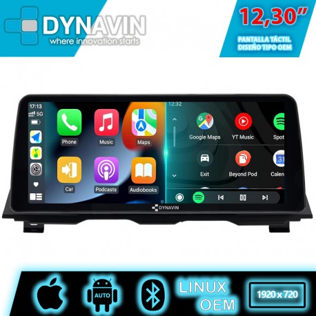 Pantalla Multimedia Dynavin CarPlay Android Auto BMW Serie 5 F10, F11 con sistema operativo Linux